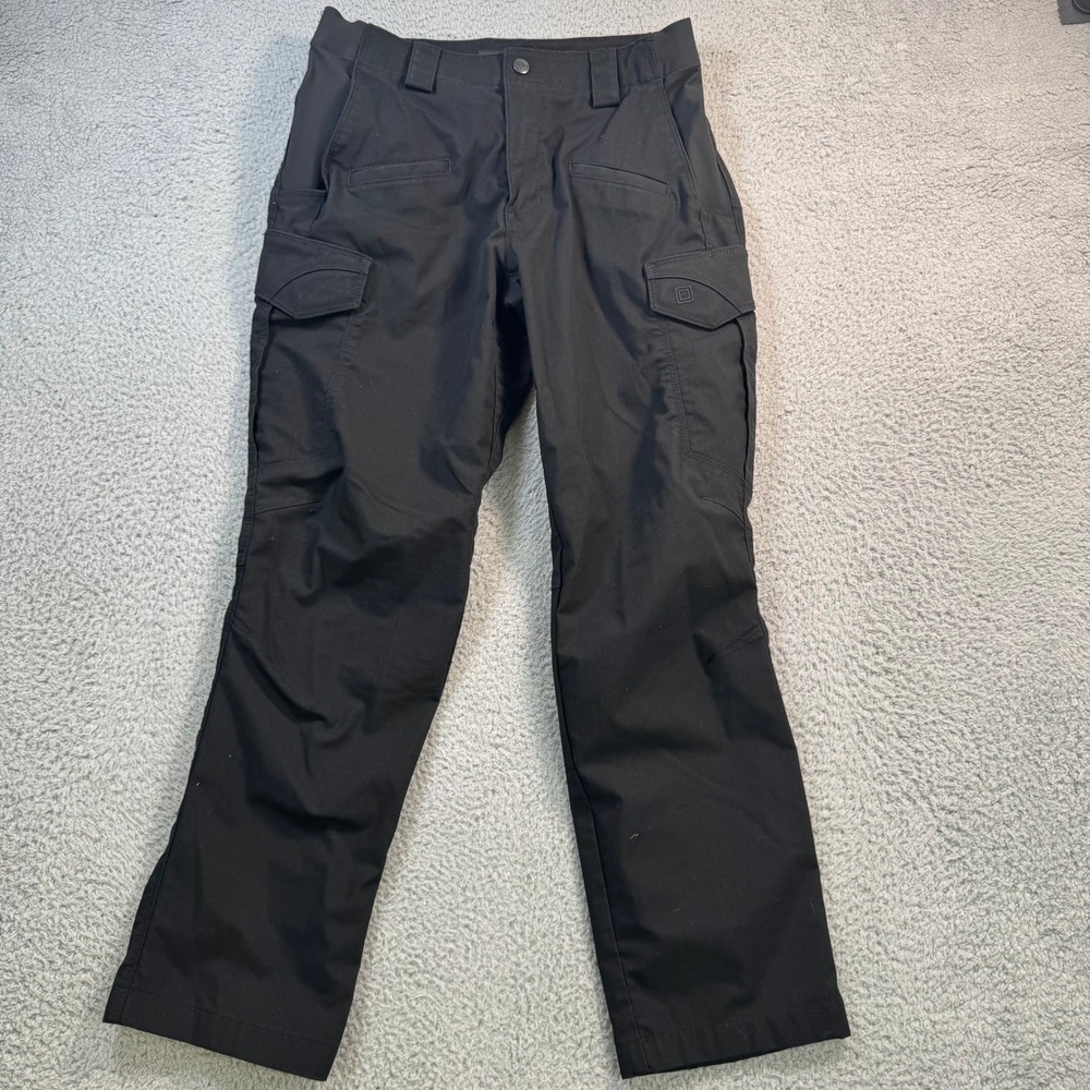 5.11 Tactical Mens Black Ripstop Cargo Pants 30x28 Military Workwear Utility